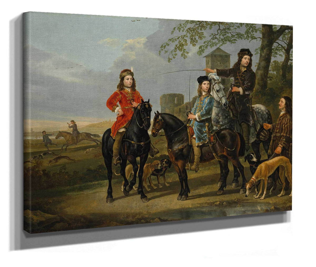 Equestrian Portrait Of Cornelis And Michiel Pompe Van Meerdervoort by Aelbert Cuyp