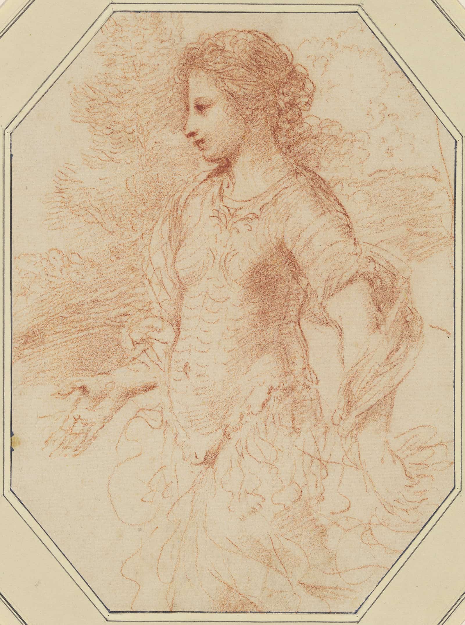 Erminia by Guercino