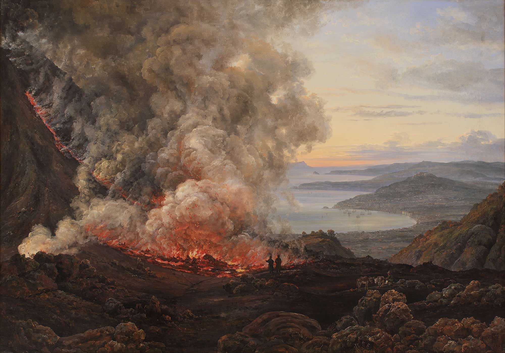 Eruption Of The Volcano Vesuvius by Johan Christian Dahl
