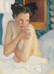 Erwachen Sitzender Halbakt by Leo Putz