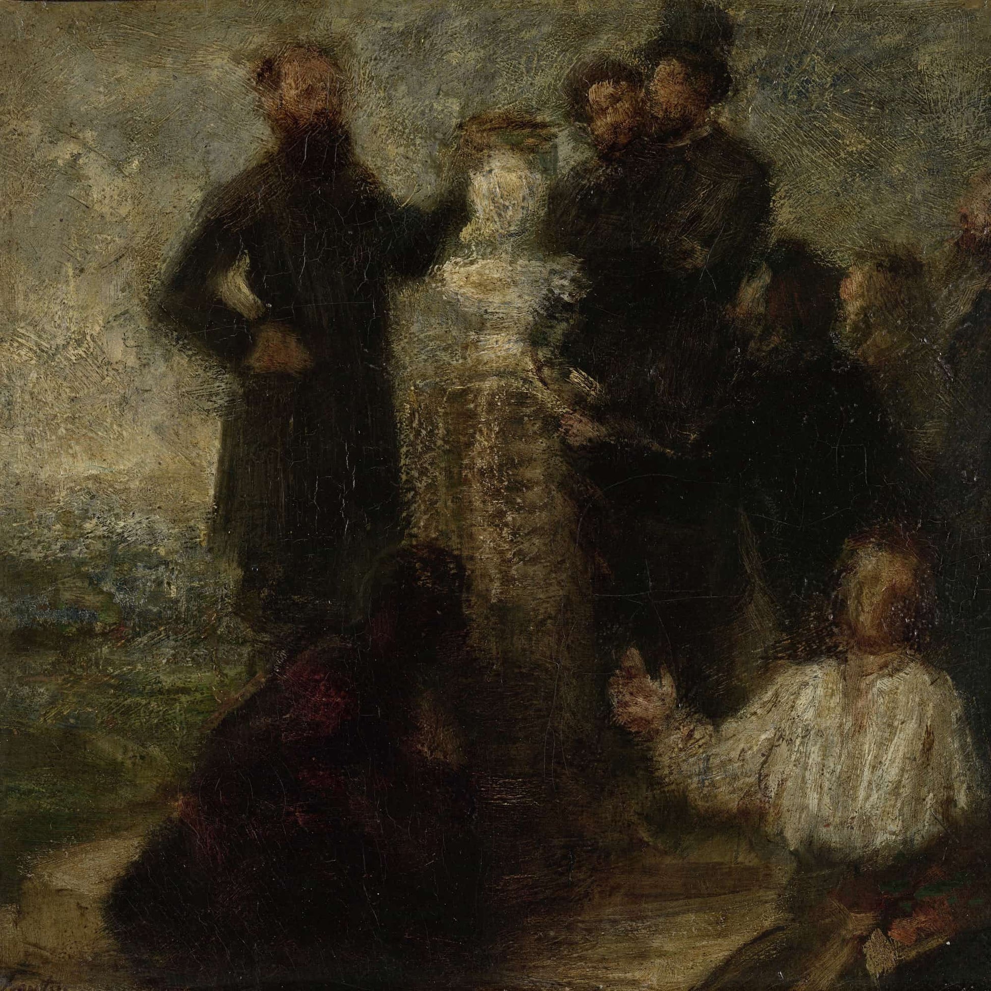 Esquisse Pour Lhommage A Delacroix  by Henri Fantin Latour