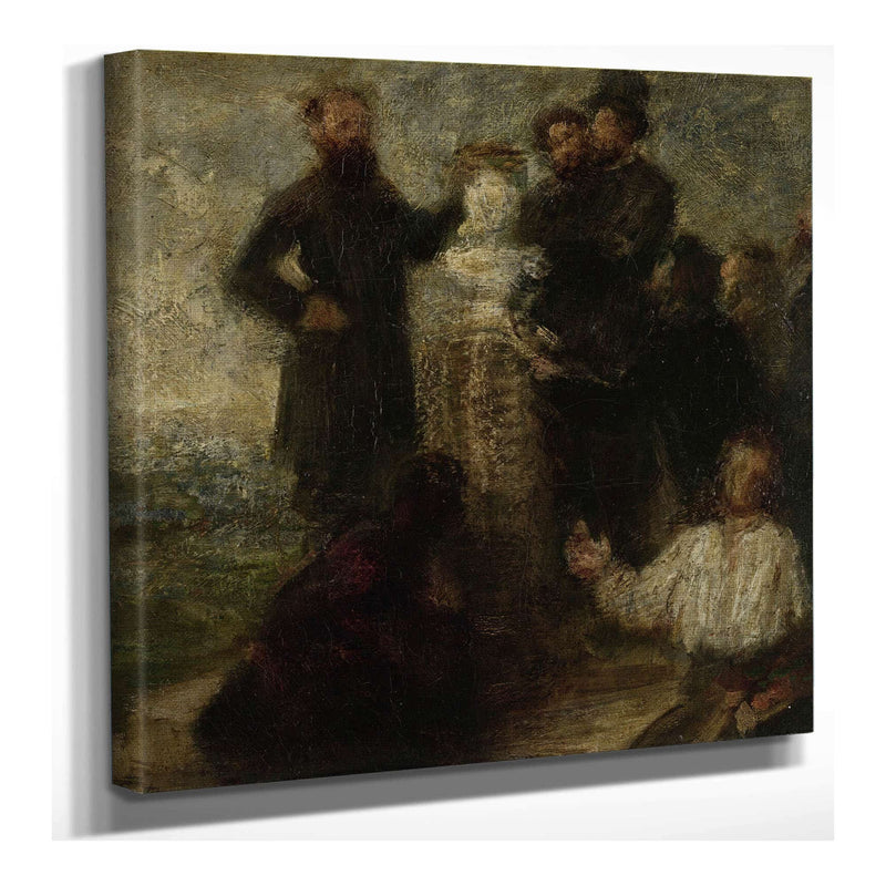 Esquisse Pour Lhommage A Delacroix  by Henri Fantin Latour