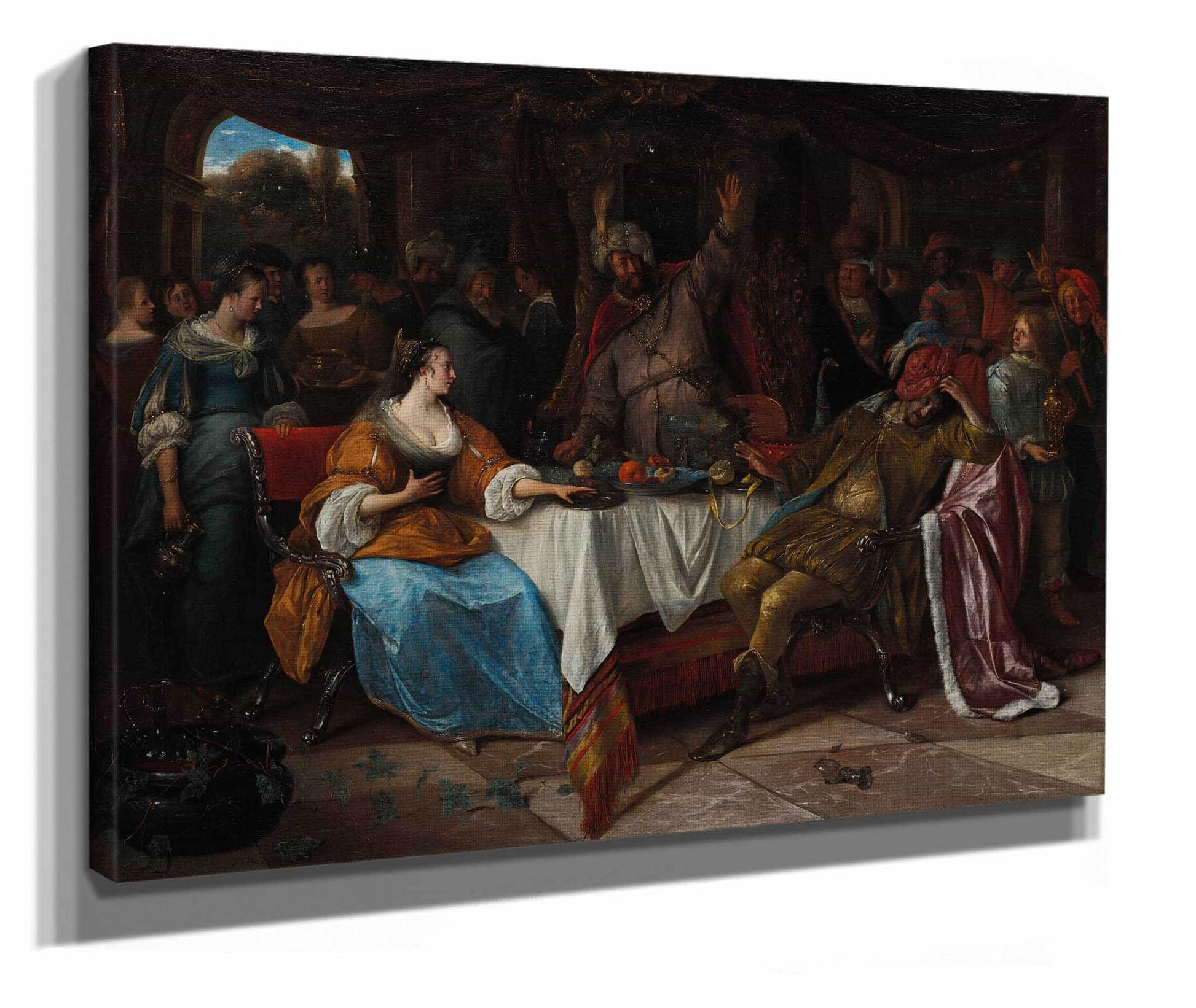 Esther Ahasuerus And Haman by Jan Steen