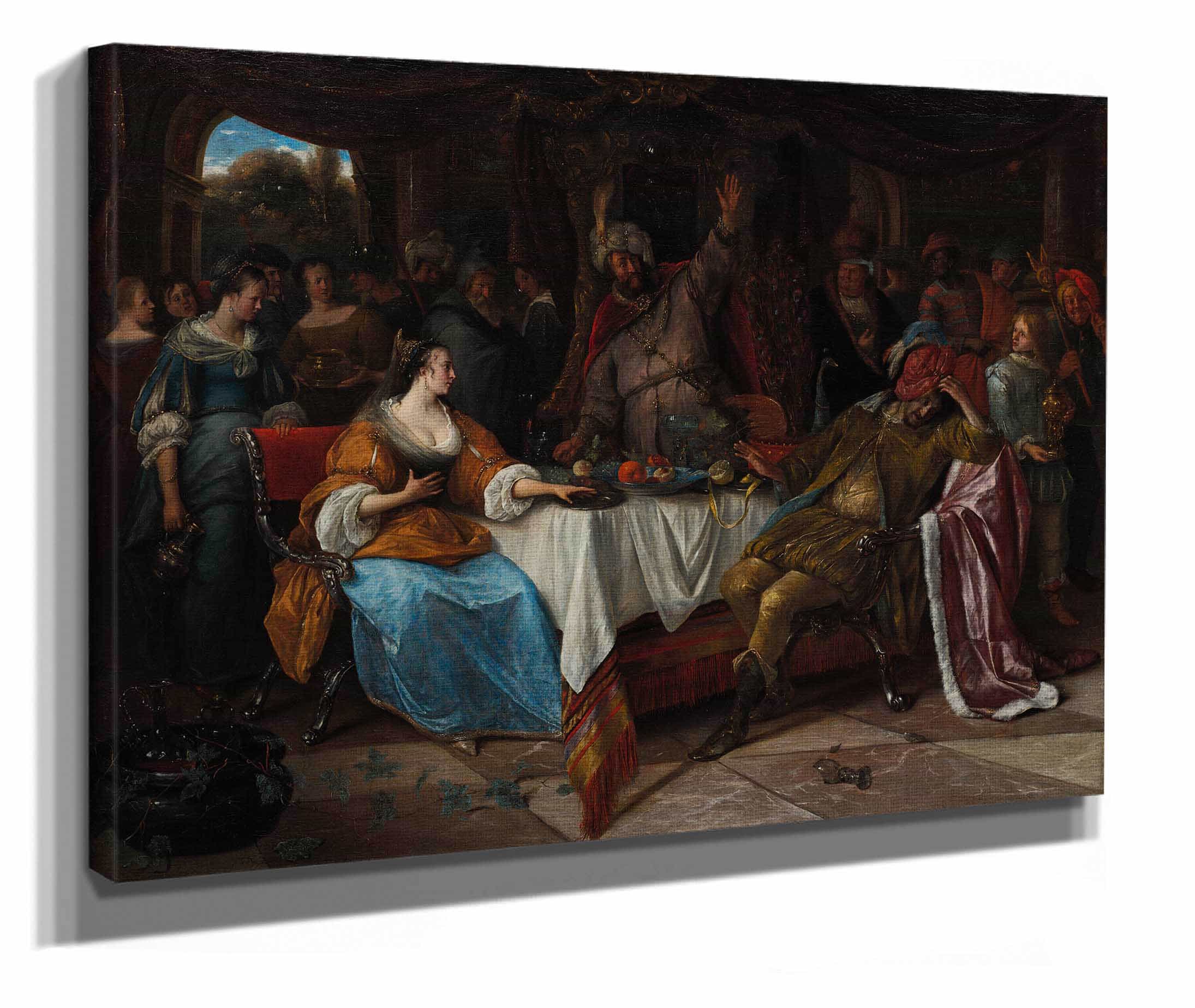 Esther Ahasuerus And Haman by Jan Steen