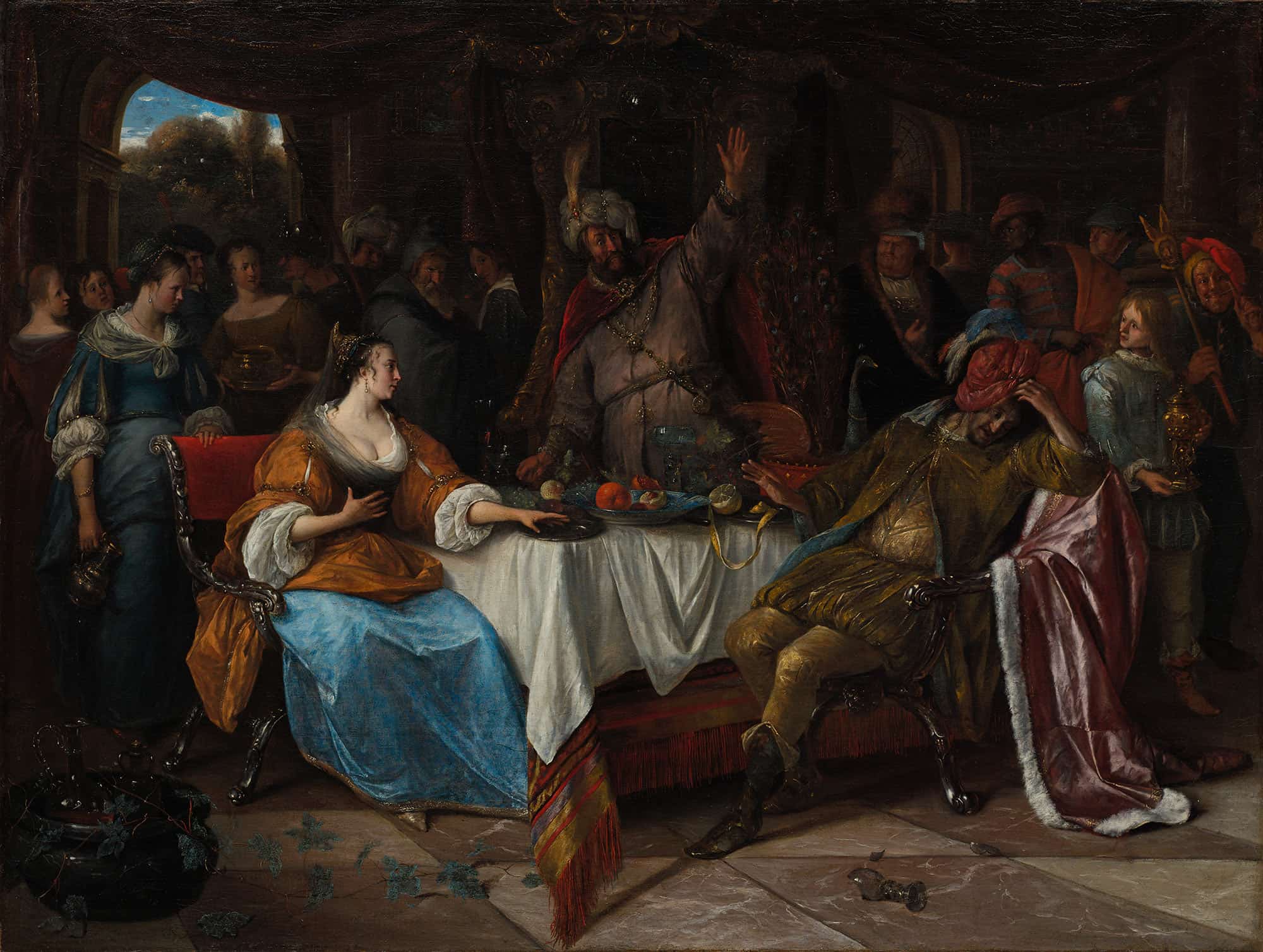 Esther Ahasuerus And Haman by Jan Steen