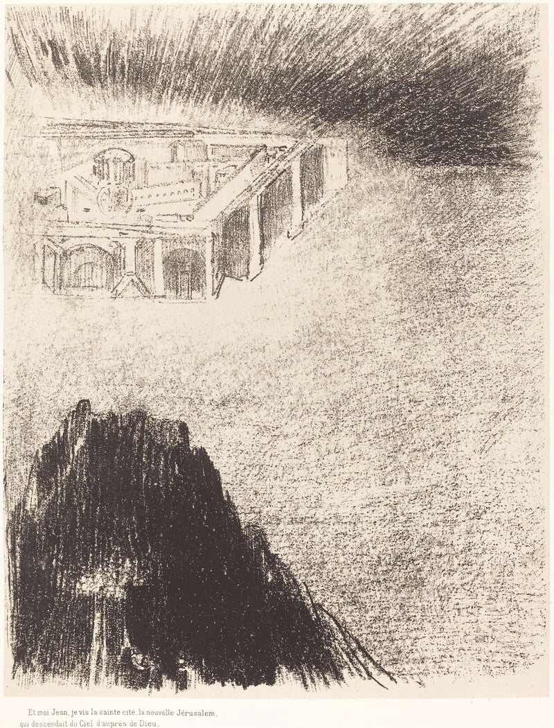 Et Moi Jean Je Vis La Sainte Cite La Nouvelle Jerusalem Qui Descendait Du Ciel Daupres De Dieu by Odilon Redon