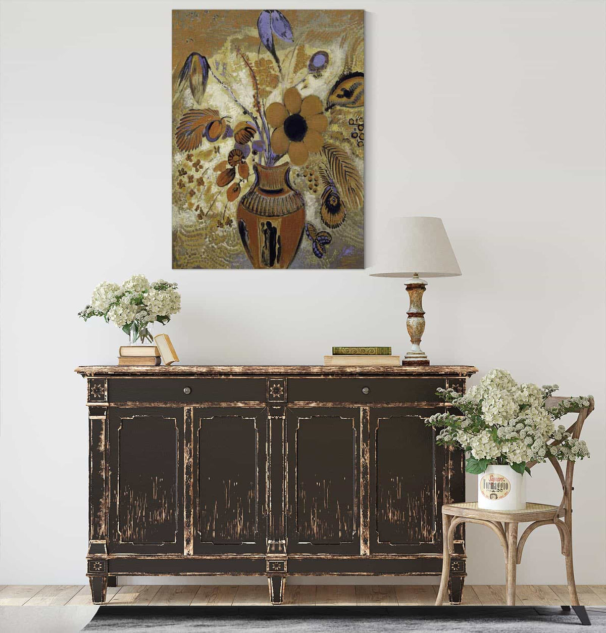 Etruscan Vase With Flowers   by Odilon Redon