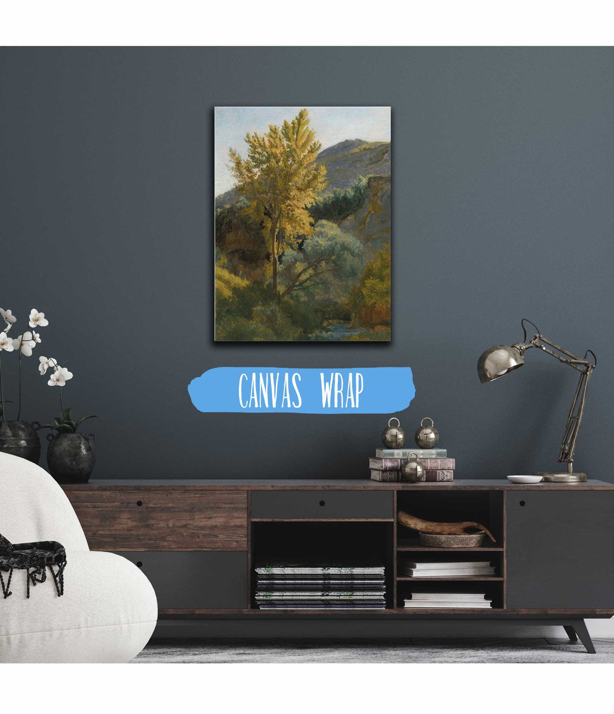 Etude Darbre Pres Dun Torrent En Italie by Jean Baptiste Camille Corot