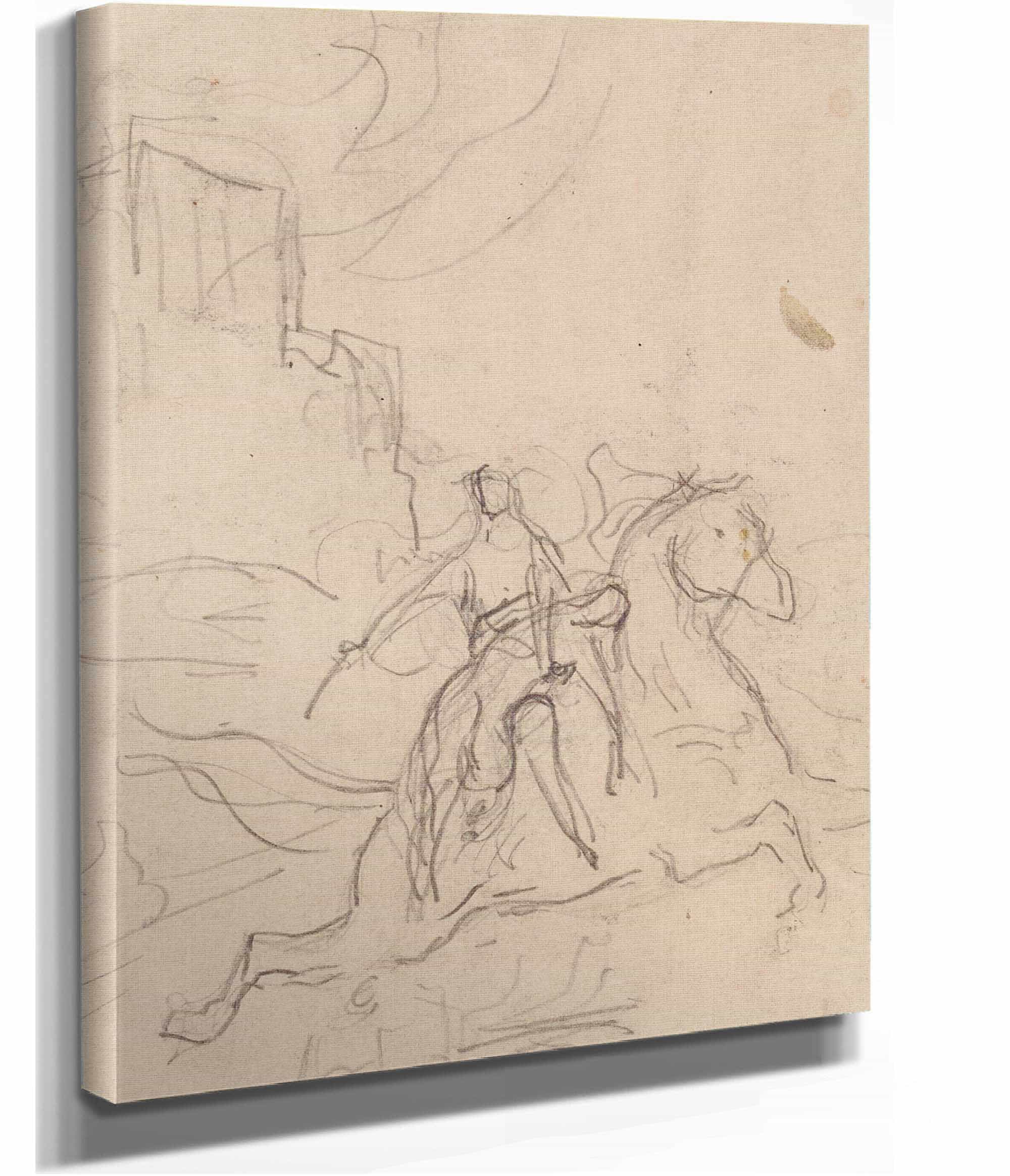 Etude De Cavalier by Henri Leopold Levy