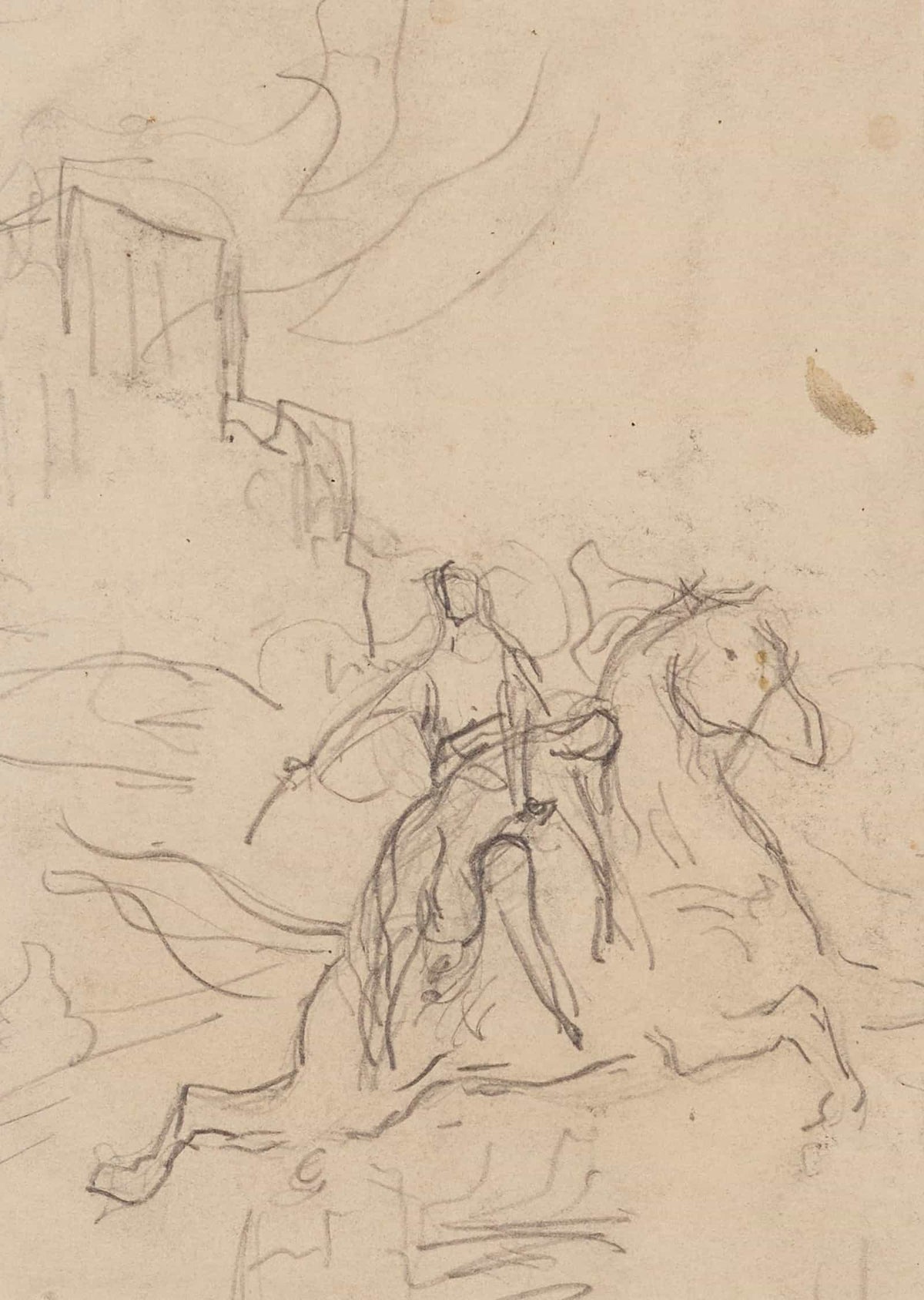 Etude De Cavalier by Henri Leopold Levy