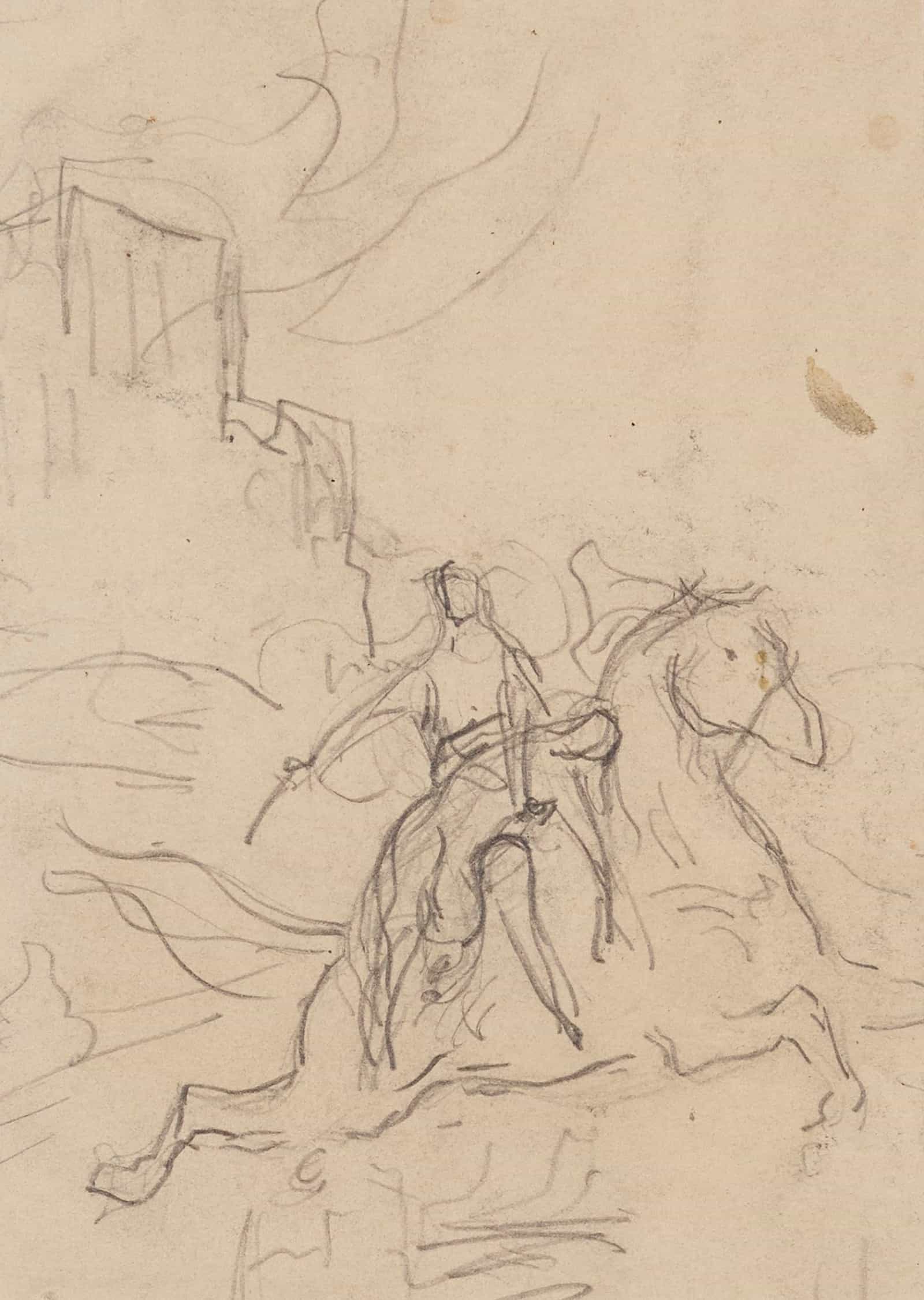 Etude De Cavalier by Henri Leopold Levy