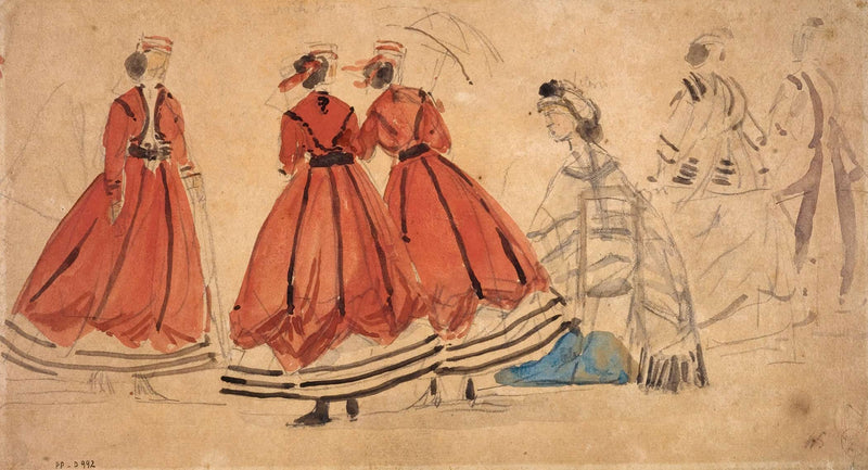 Etude De Costumes by Eugene Boudin