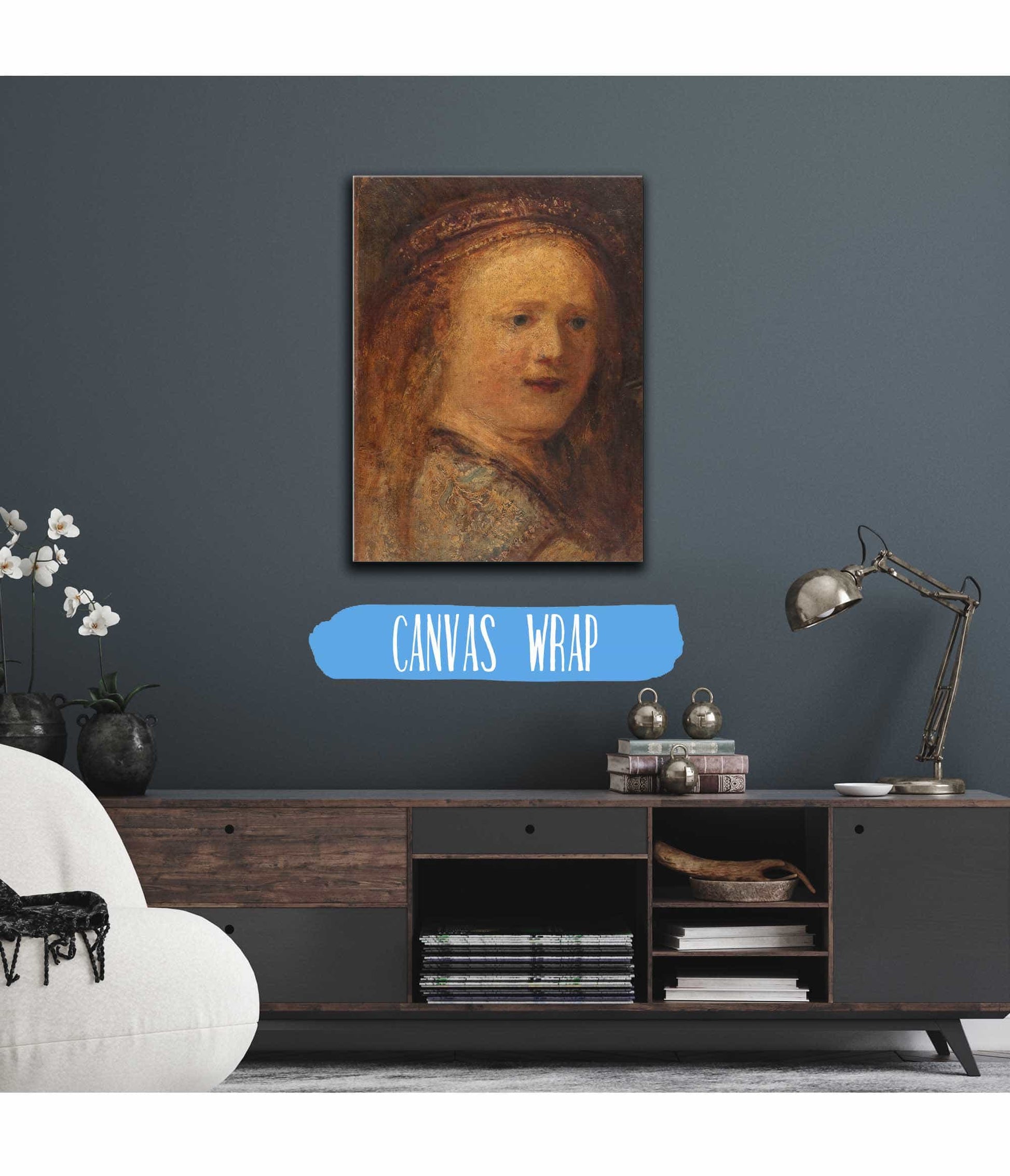 Etude De Femme Copie Dapres Rembrandt by Felix Ziem