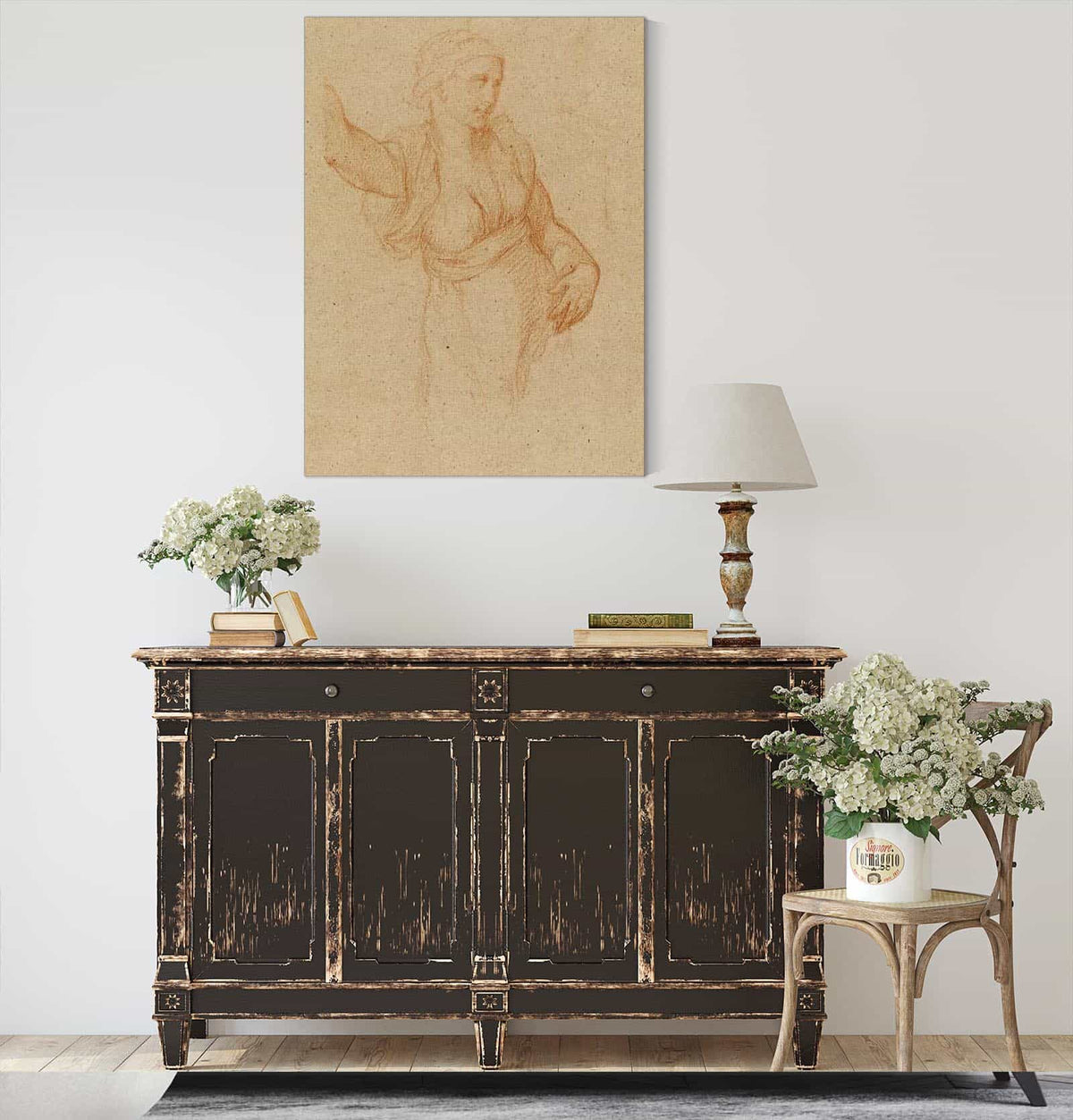 Etude De Femme Drapee by Narcisse Virgile Diaz De La Pena