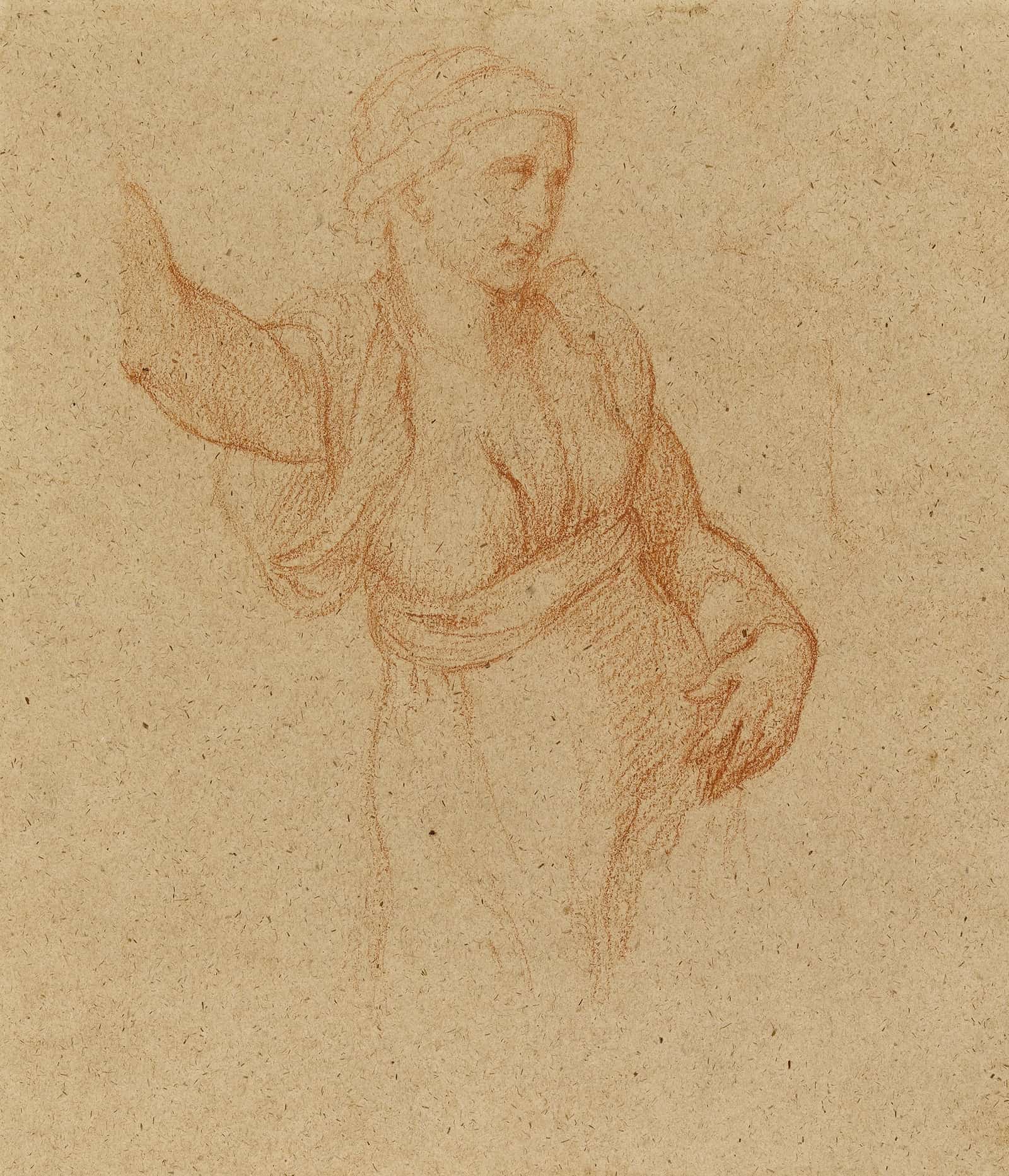Etude De Femme Drapee by Narcisse Virgile Diaz De La Pena