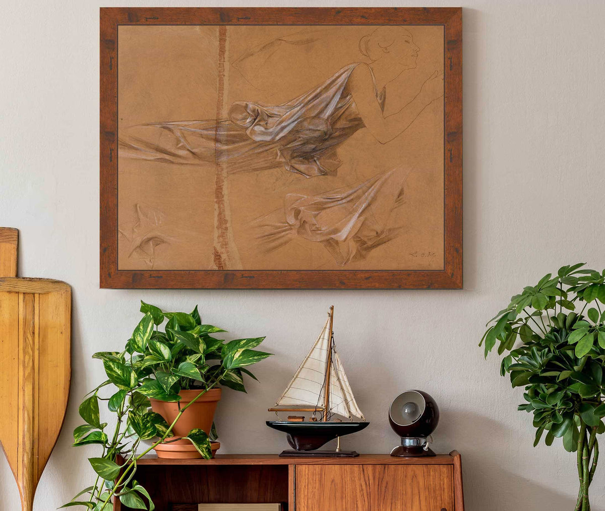 Etude De Femme Drapee Et Etude De La Draperie by Luc Olivier Merson