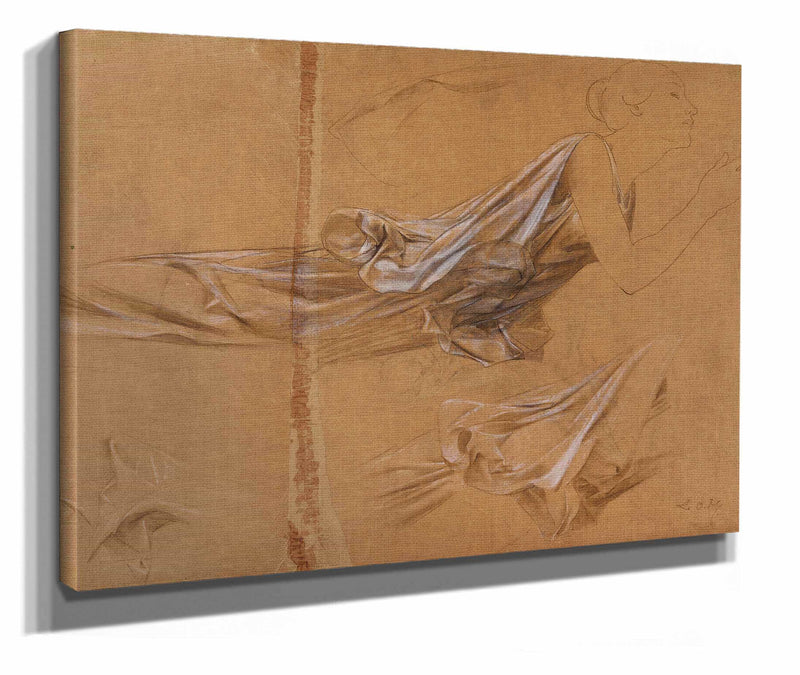 Etude De Femme Drapee Et Etude De La Draperie by Luc Olivier Merson