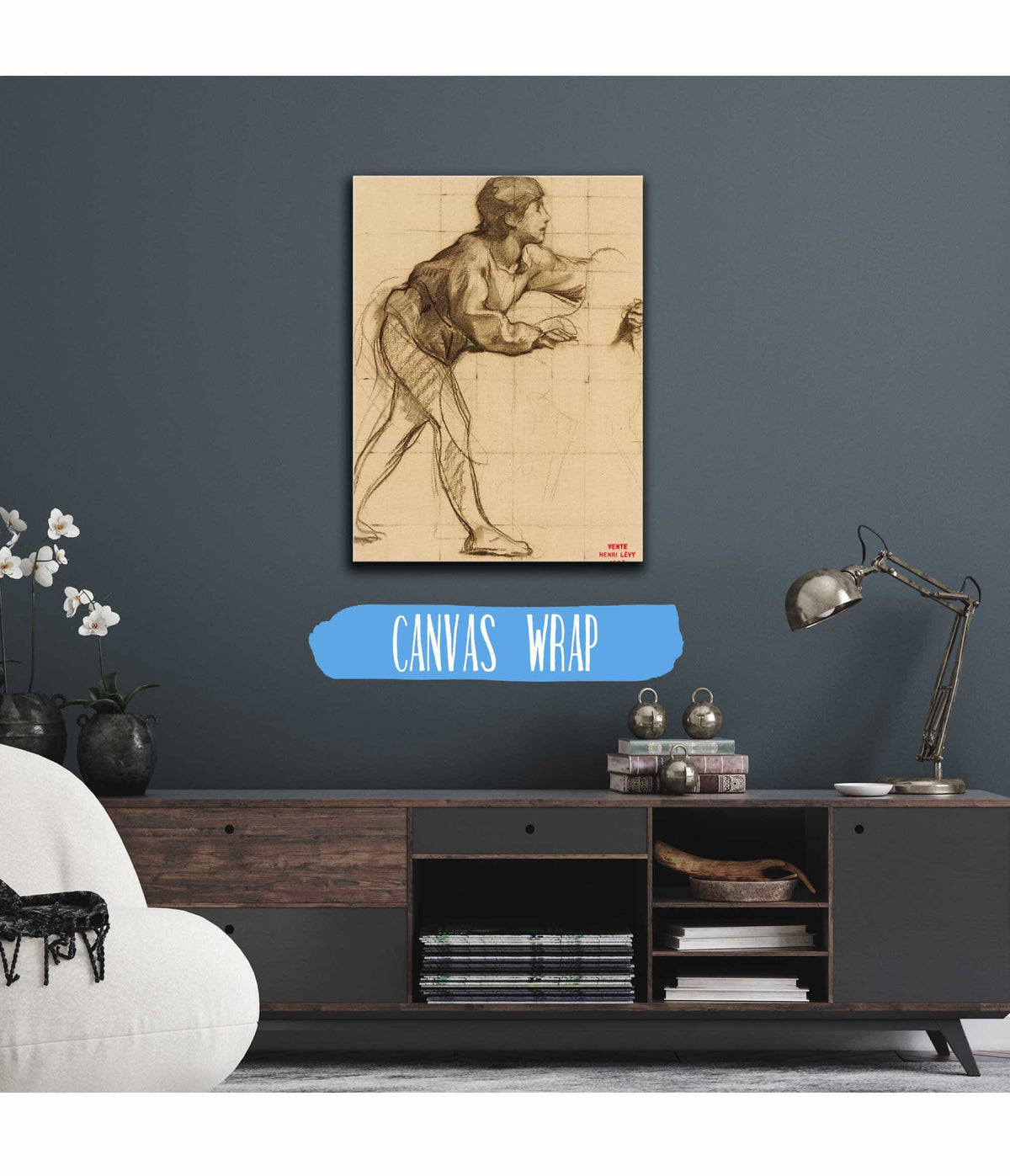 Etude De Jeune Homme Entourant Un Animal by Henri Leopold Levy