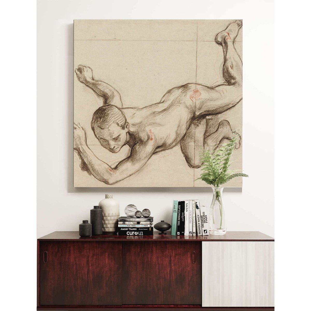 Etude De Jeune Homme Nu Contorsionne by Henri Leopold Levy