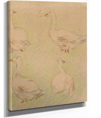 Etude De Quatre Oies by Alfred Sisley