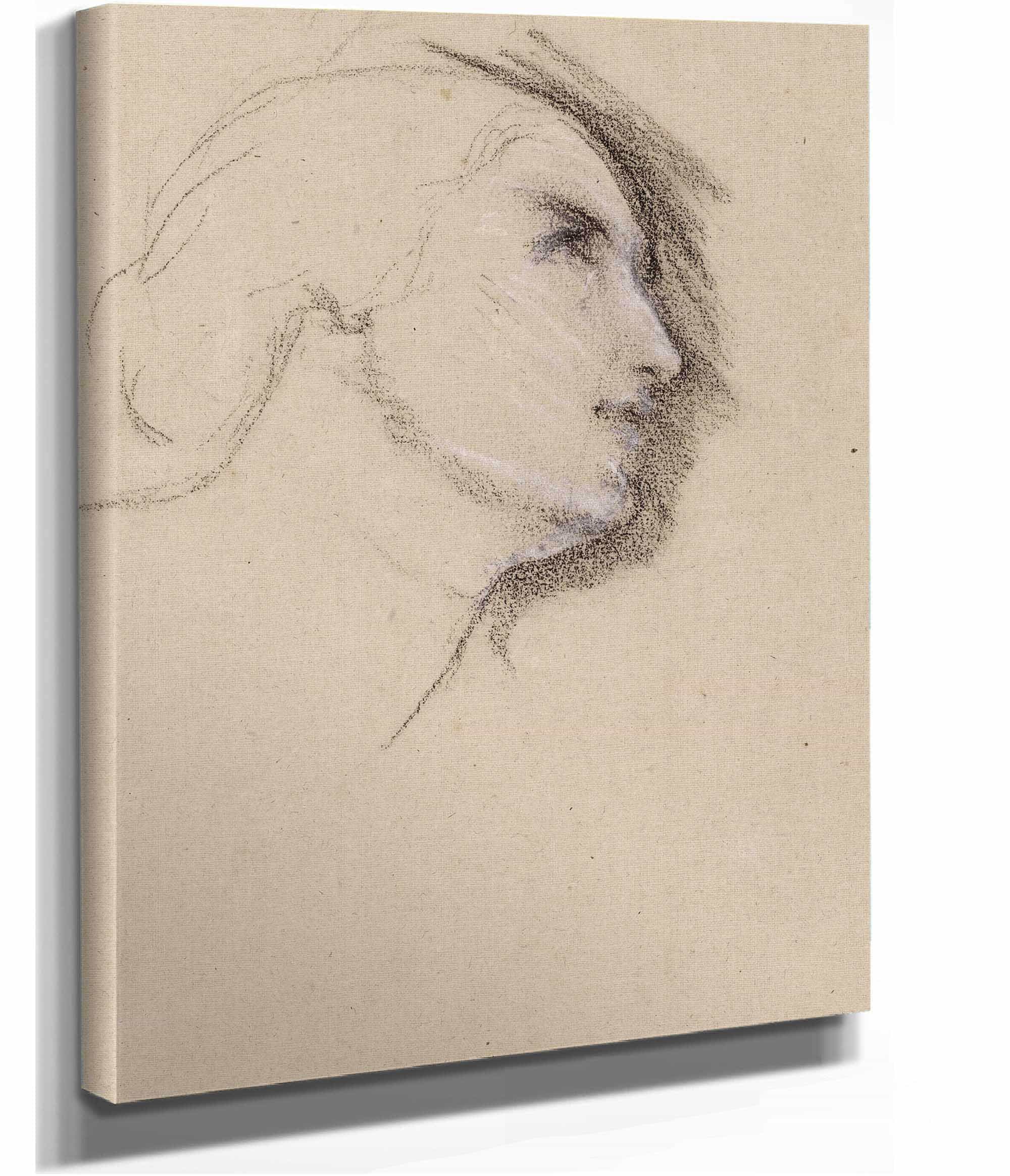 Etude De Tete De Femme by Narcisse Virgile Diaz De La Pena