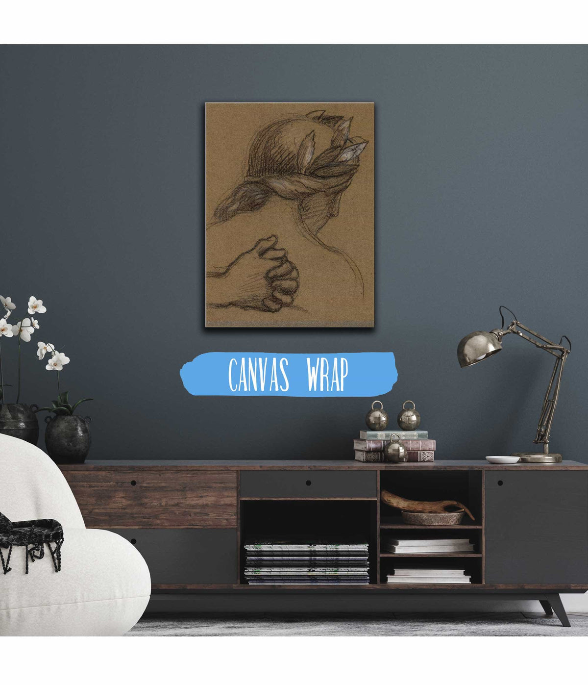 Etude De Tete Et De Mains by Pierre Puvis De Chavannes