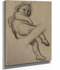 Etude Denfant Pour Lenfance De Sainte Genevieve by Pierre Puvis De Chavannes