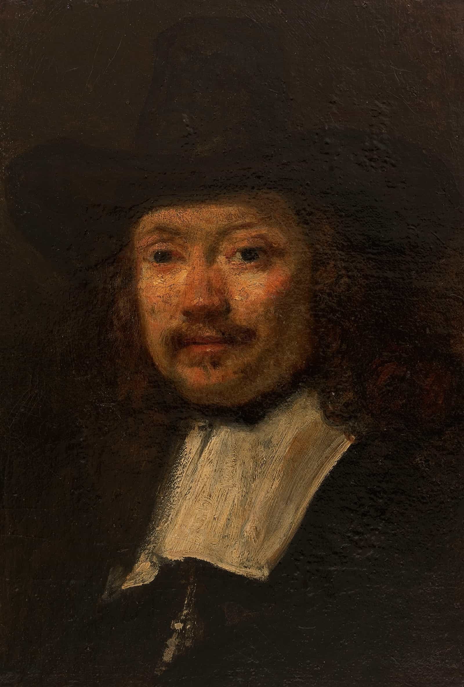 Etude Dhomme Les Syndics Copie Dapres Rembrandt by Felix Ziem
