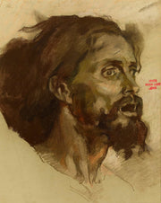 Etude Pour Un Visage Dhomme Barbu by Henri Leopold Levy