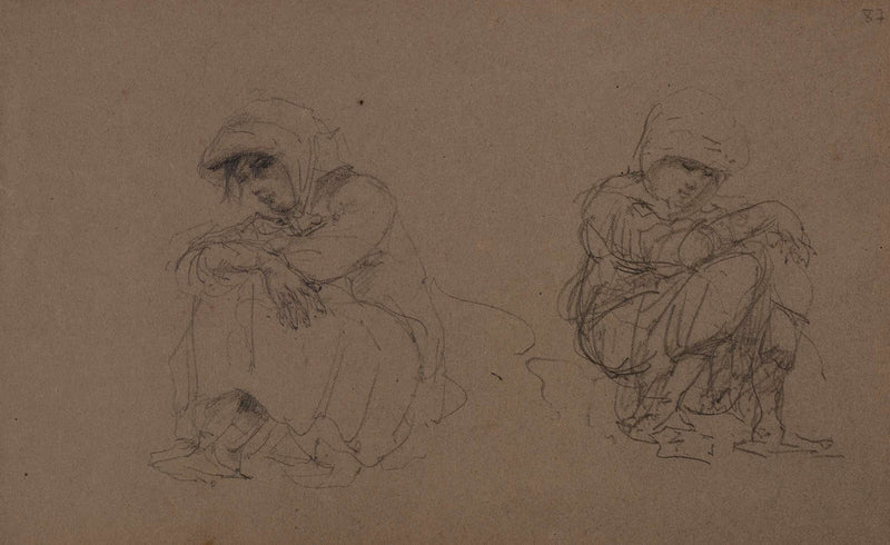 Etudes De Femmes Assises by Henri De Toulouse Lautrec