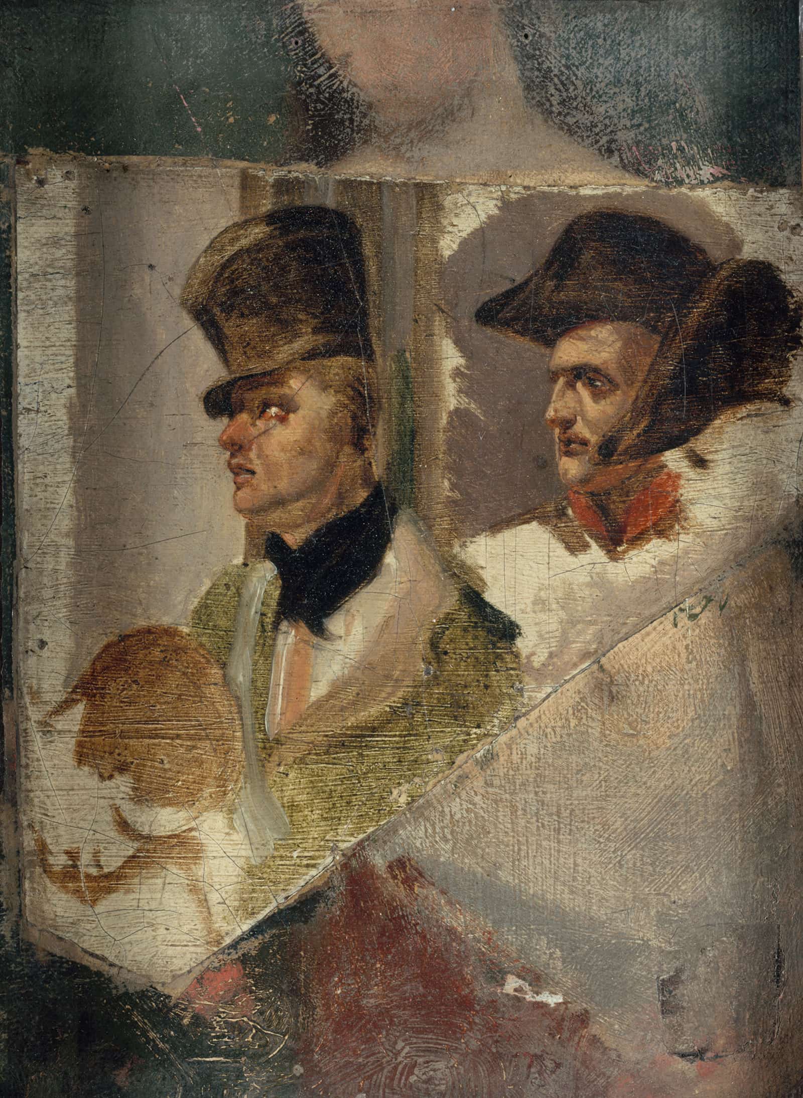Etudes De Tetes Pour La Barriere De Clichy Defense De Paris Le Mars by Horace Vernet