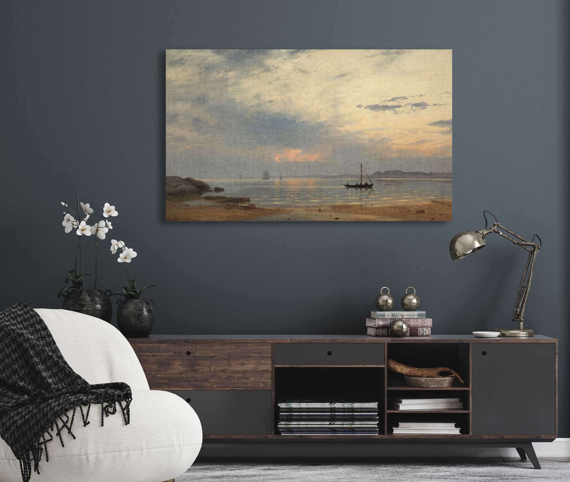 Evening At Hvaler By Amaldus Nielsen