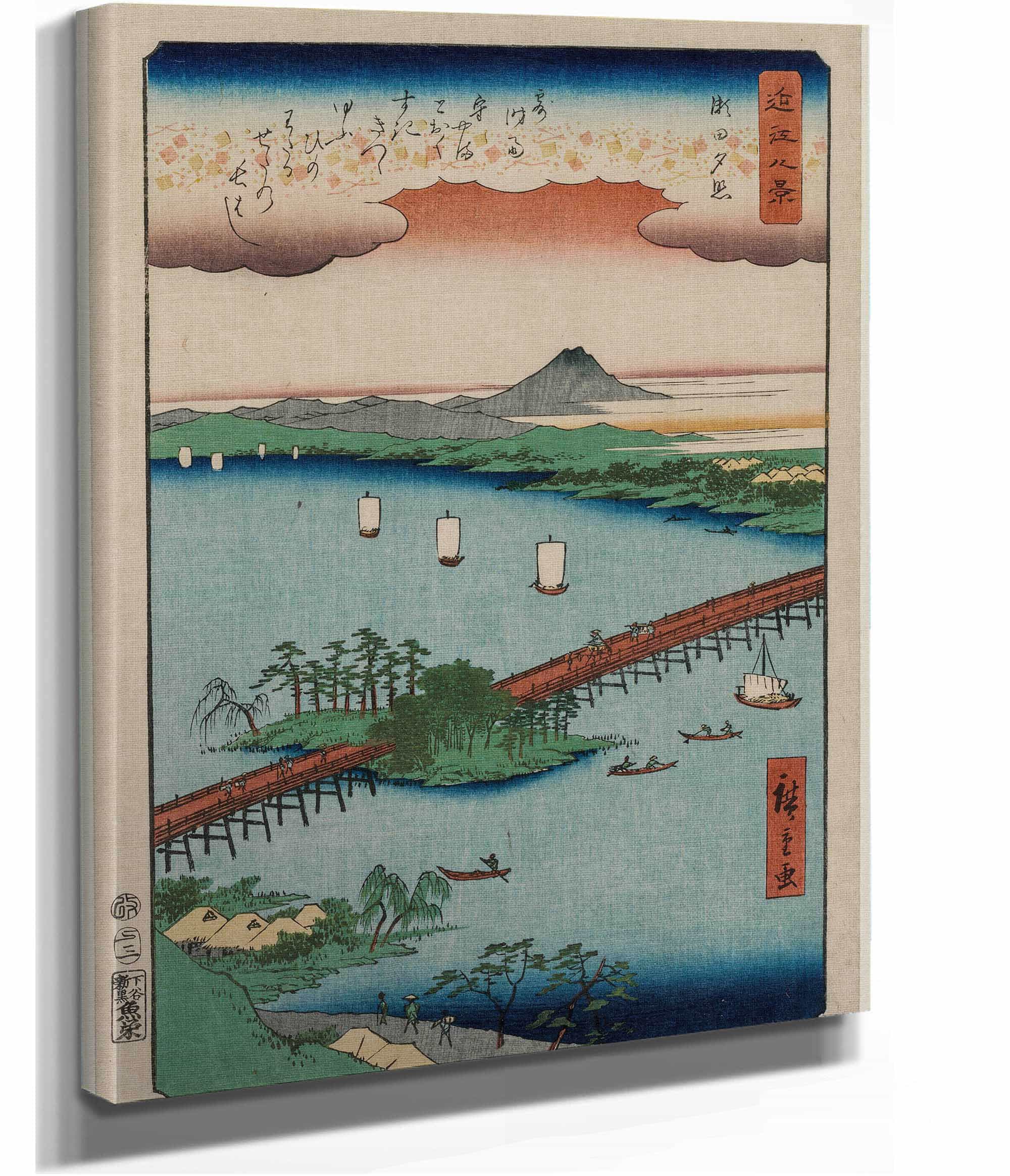 Evening Glow At Seta From The Series Eight Views Of Omi by Ando Hiroshige