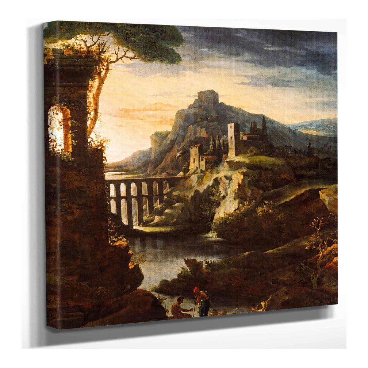 Evening Landscape With An Aqueduct by Theodore Gericault