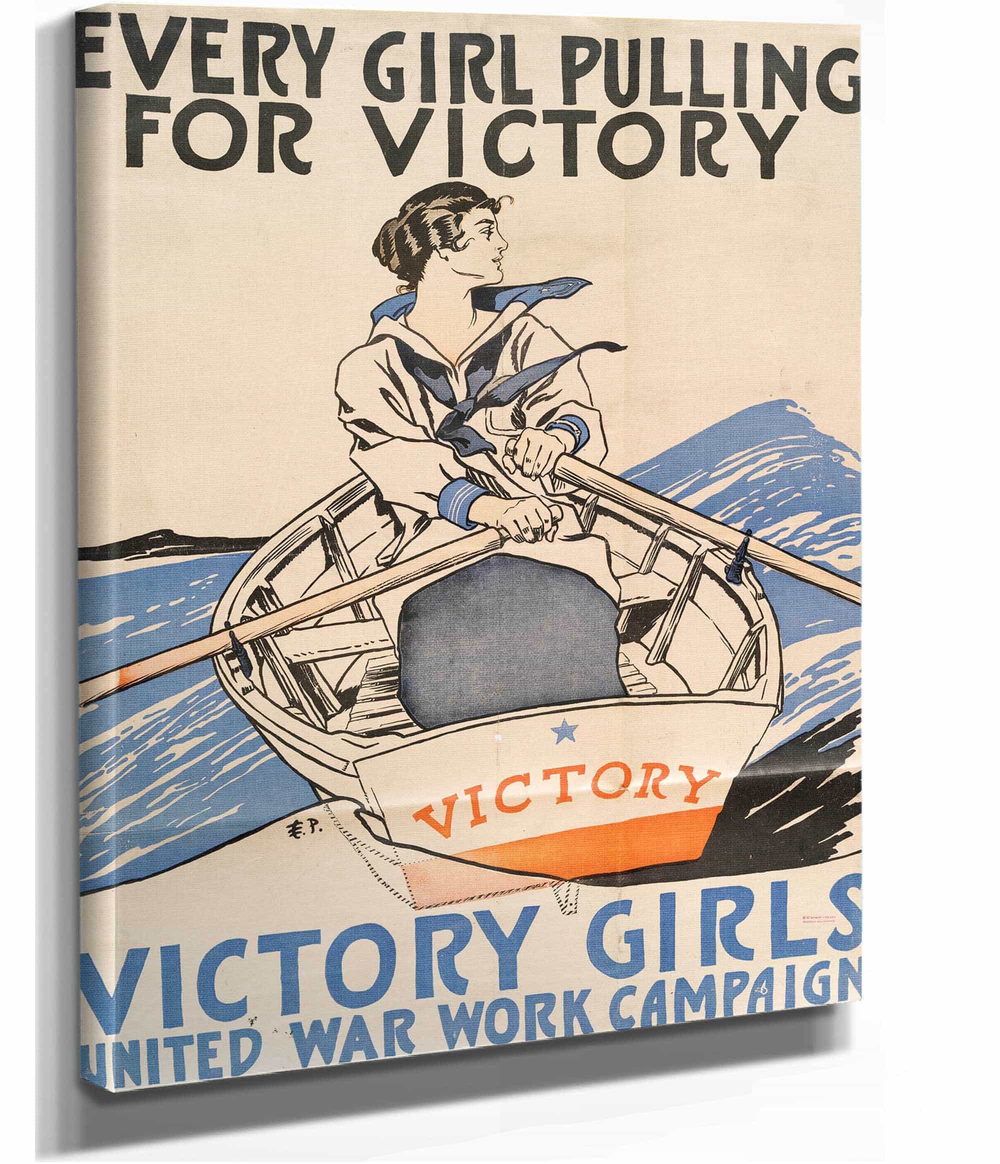Every Girl Pulling For Victory Victory Girls United War Work Campaign by Edward Penfield
