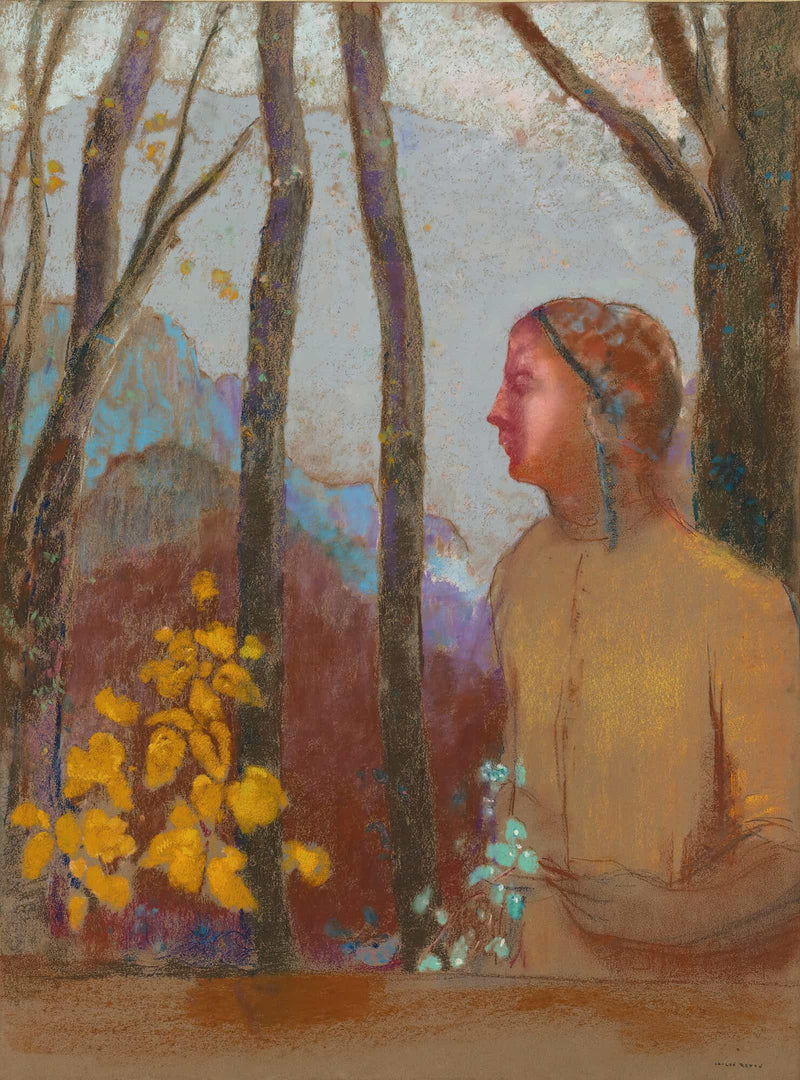 Evocation Femme A La Montagne by Odilon Redon