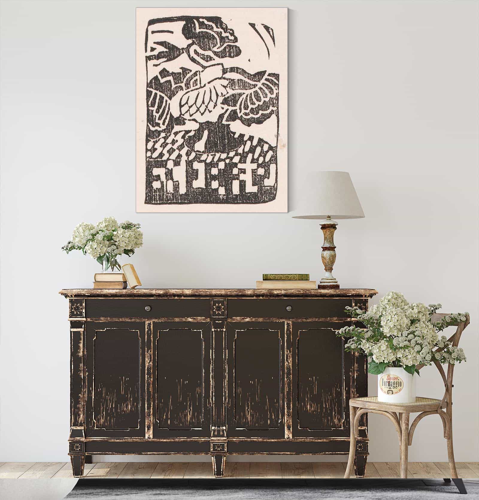 Ex Libris Met Bloemenvaas by Reijer Stolk