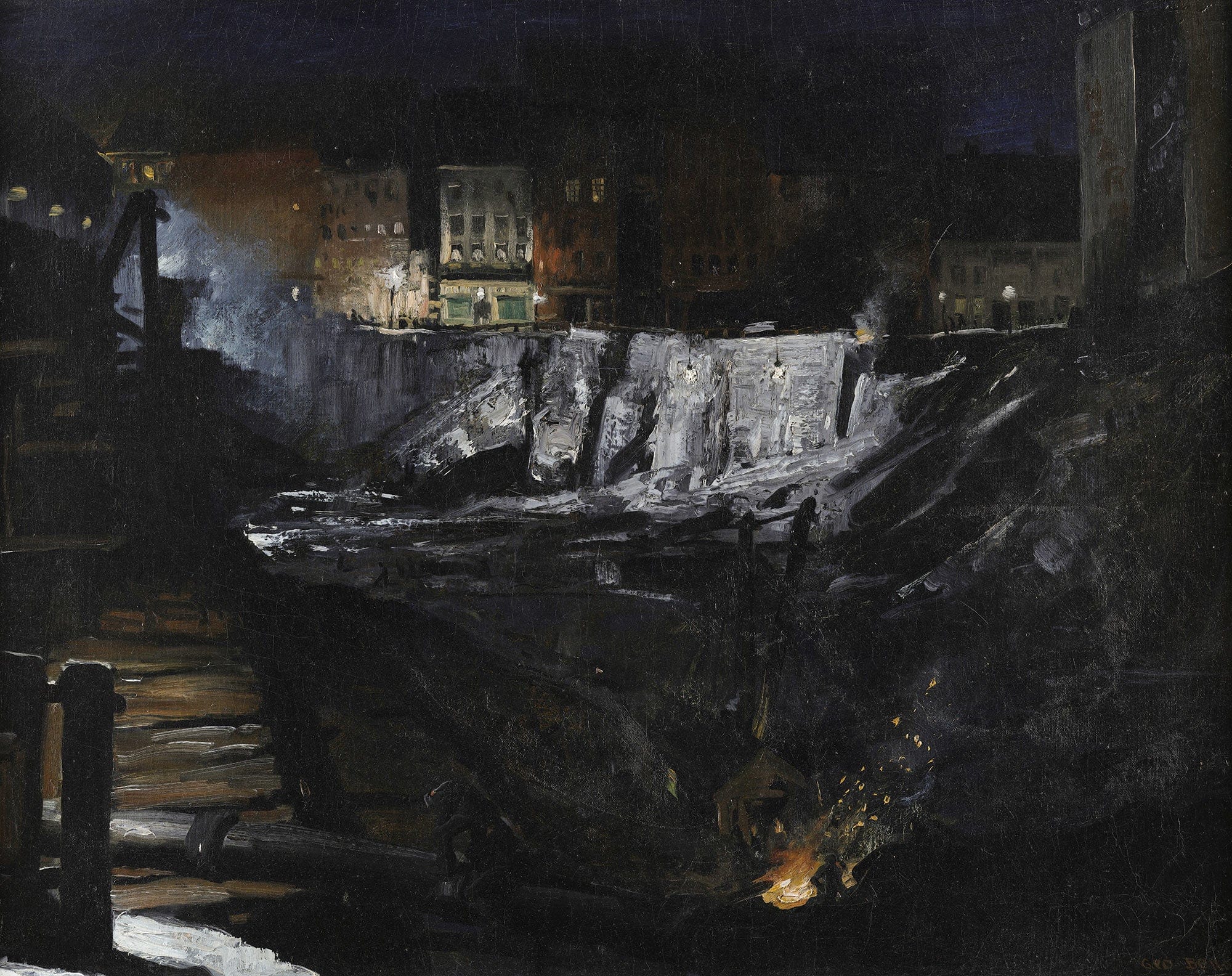 Excavation At Night by George Wesley Bellows