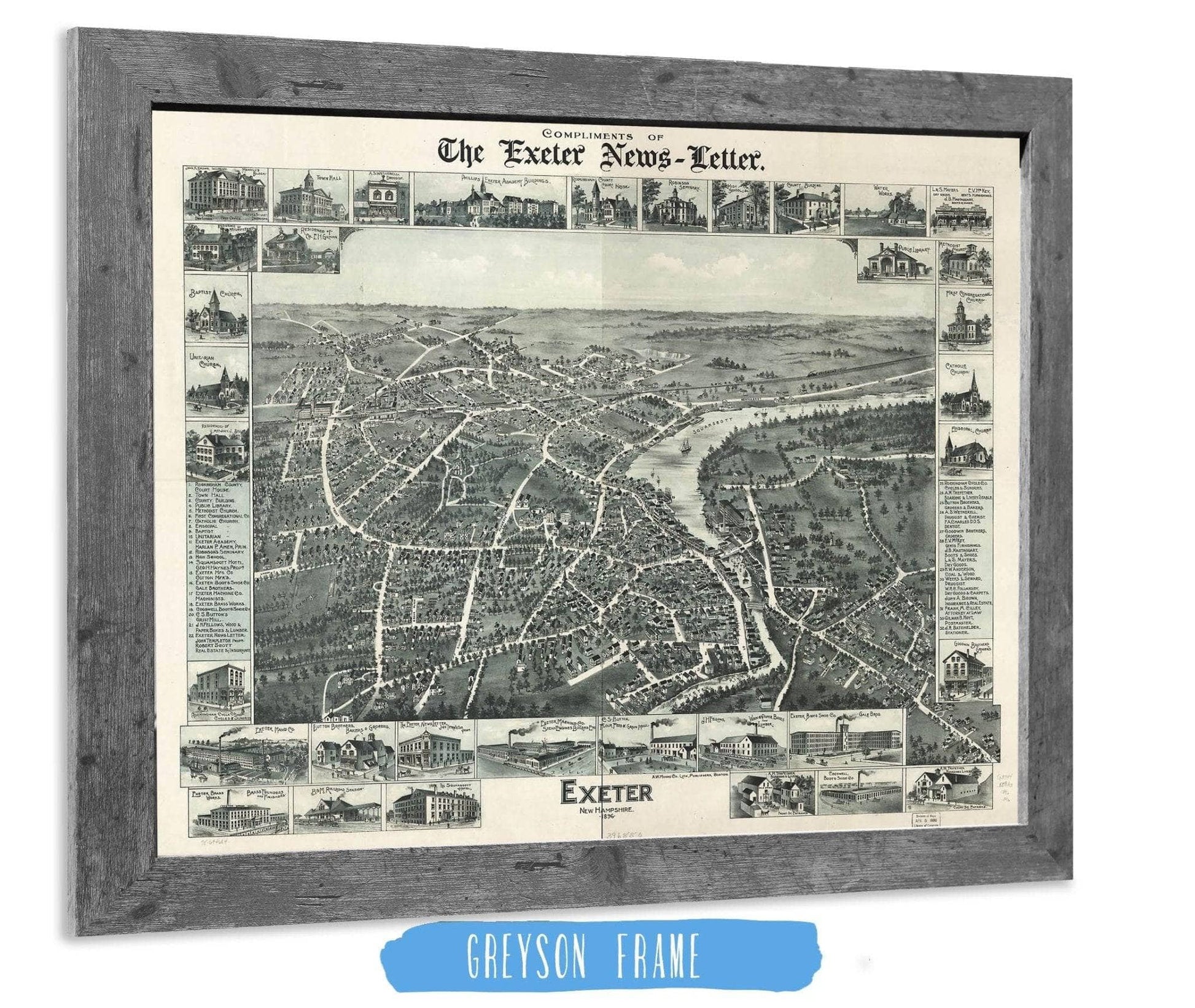 Exeter New Hampshire 1896 State of New Hampshire