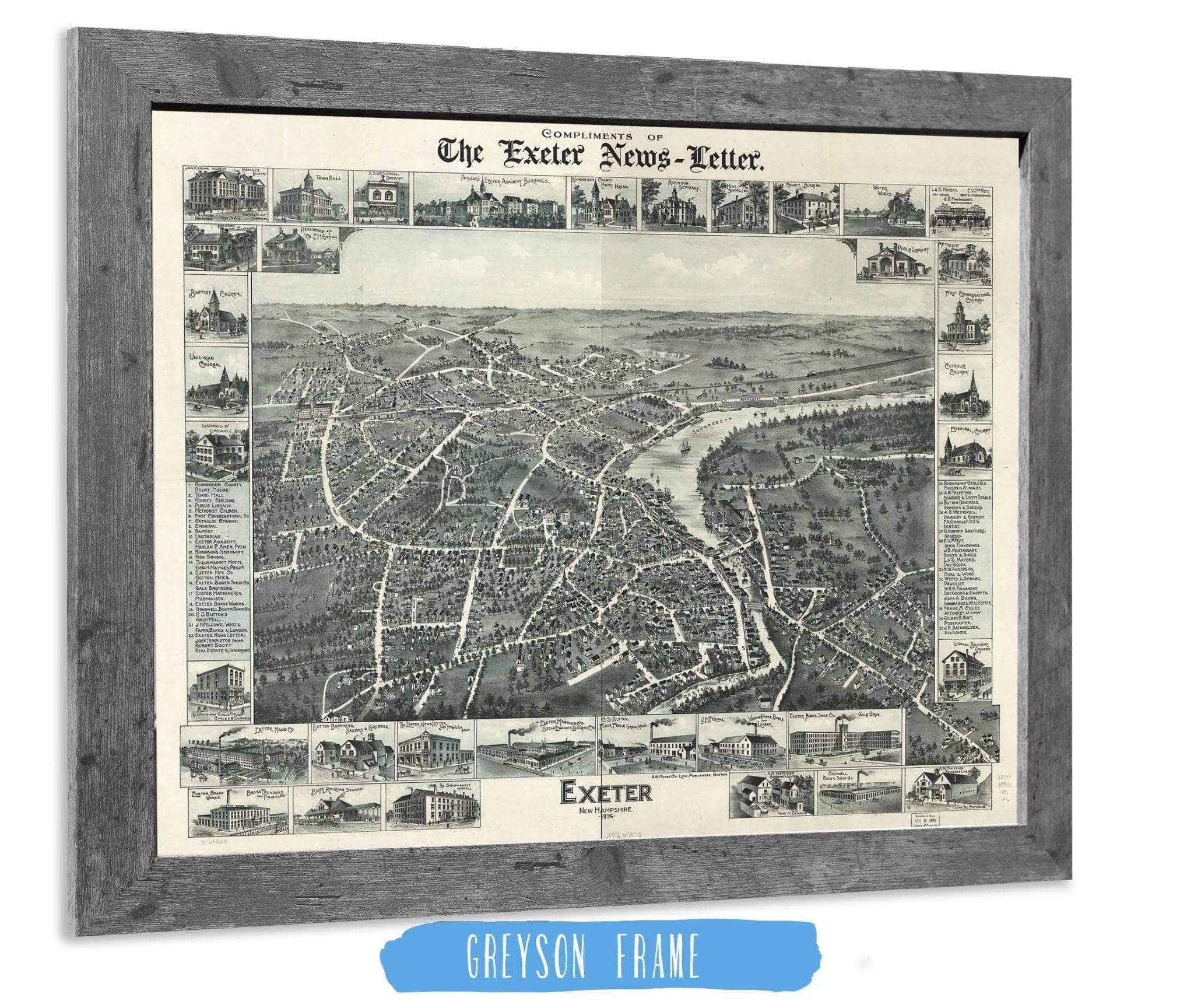 Exeter New Hampshire 1896 State of New Hampshire