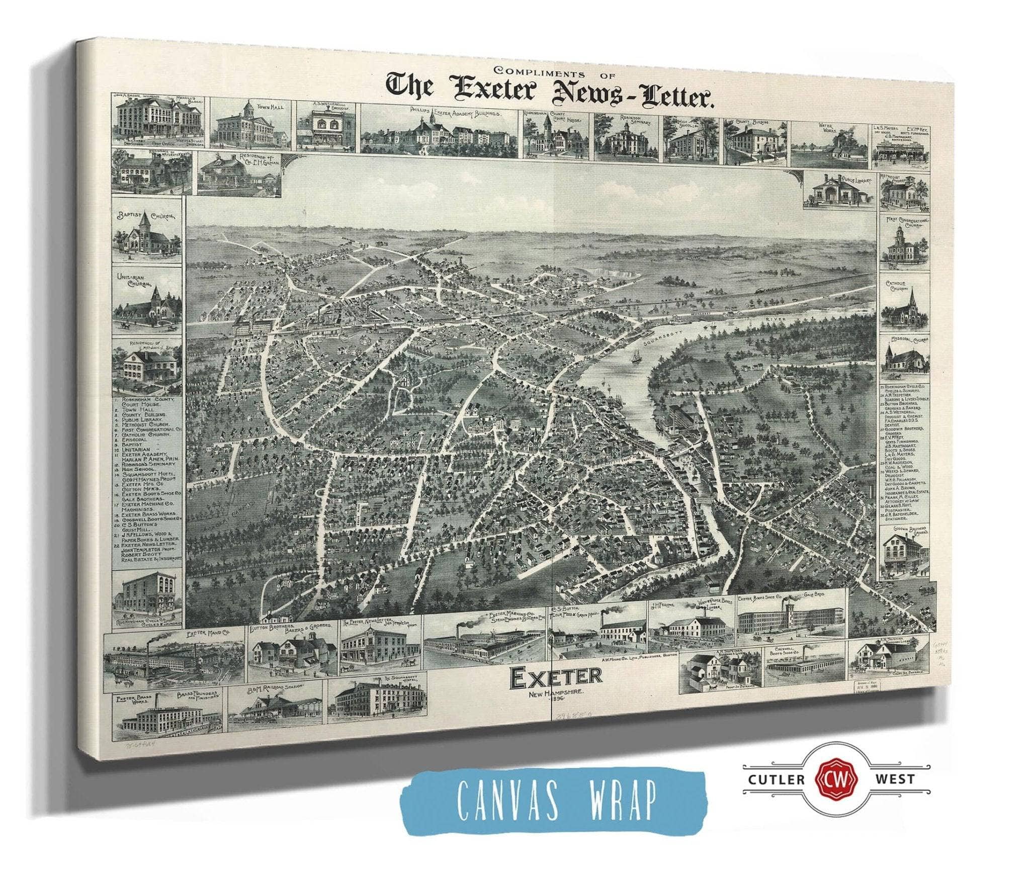 Exeter New Hampshire 1896 State of New Hampshire