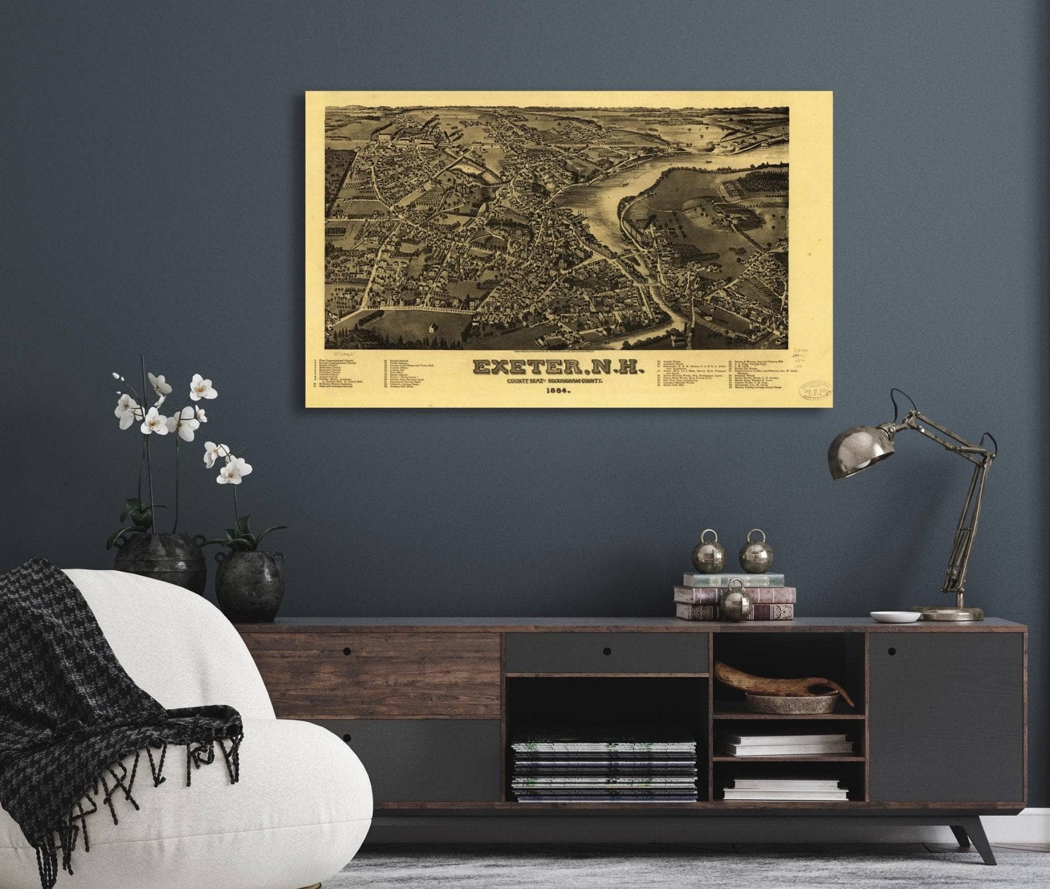 Exeter Nh County Seat Of Rockingham County 1884  State Of New Hampshire
