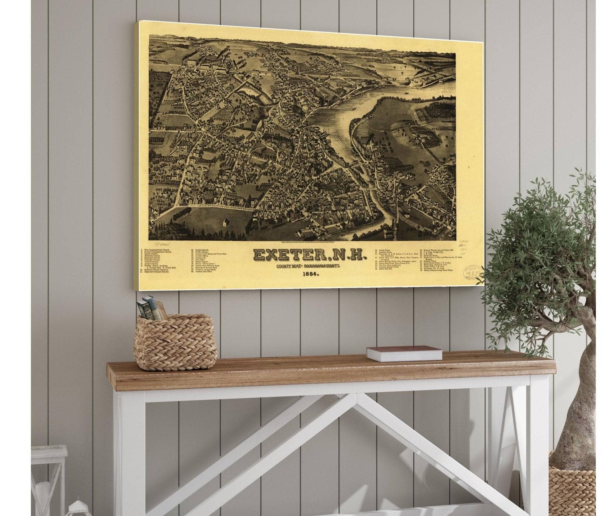 Exeter Nh County Seat Of Rockingham County 1884  State Of New Hampshire