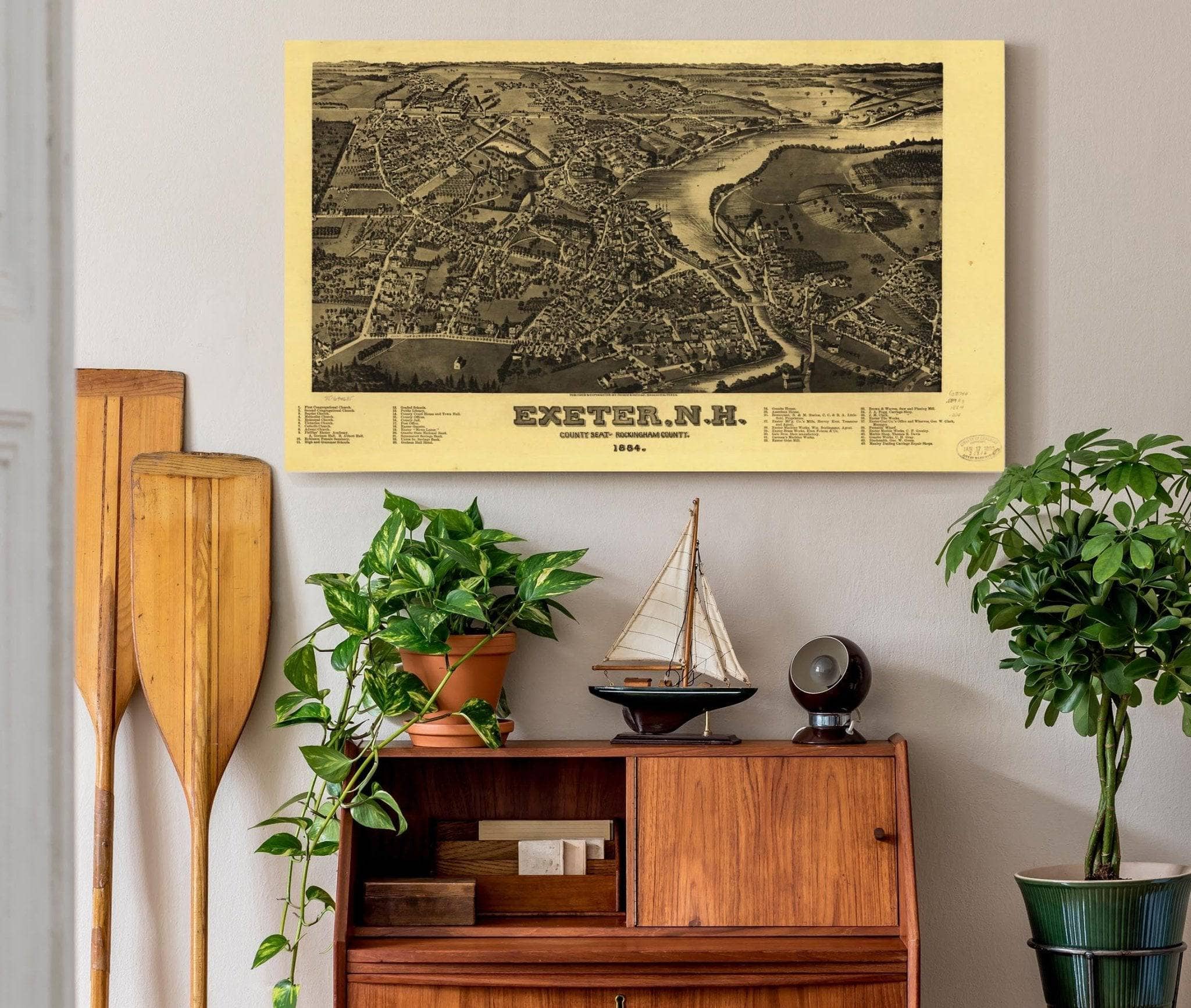 Exeter Nh County Seat Of Rockingham County 1884  State Of New Hampshire