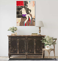 Expectant The Appearance Of A Firemans Wife In The Kaei Era by Tsukioka Yoshitoshi