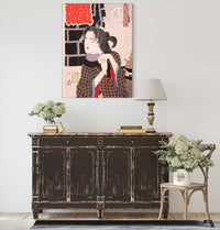 Expectant The Wife Of A Fireman In The Kaei Period  by Tsukioka Yoshitoshi