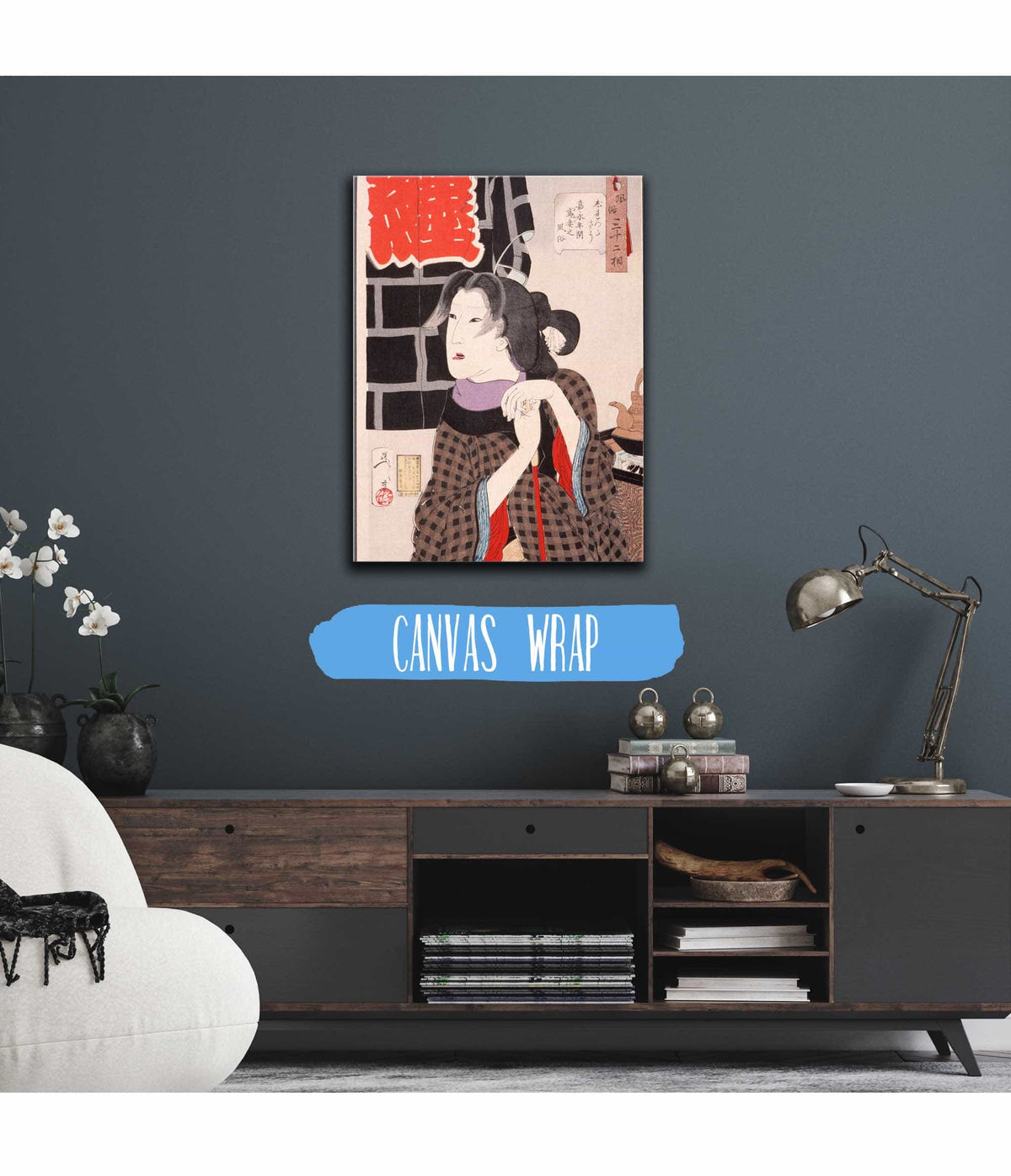 Expectant The Wife Of A Fireman In The Kaei Period  by Tsukioka Yoshitoshi