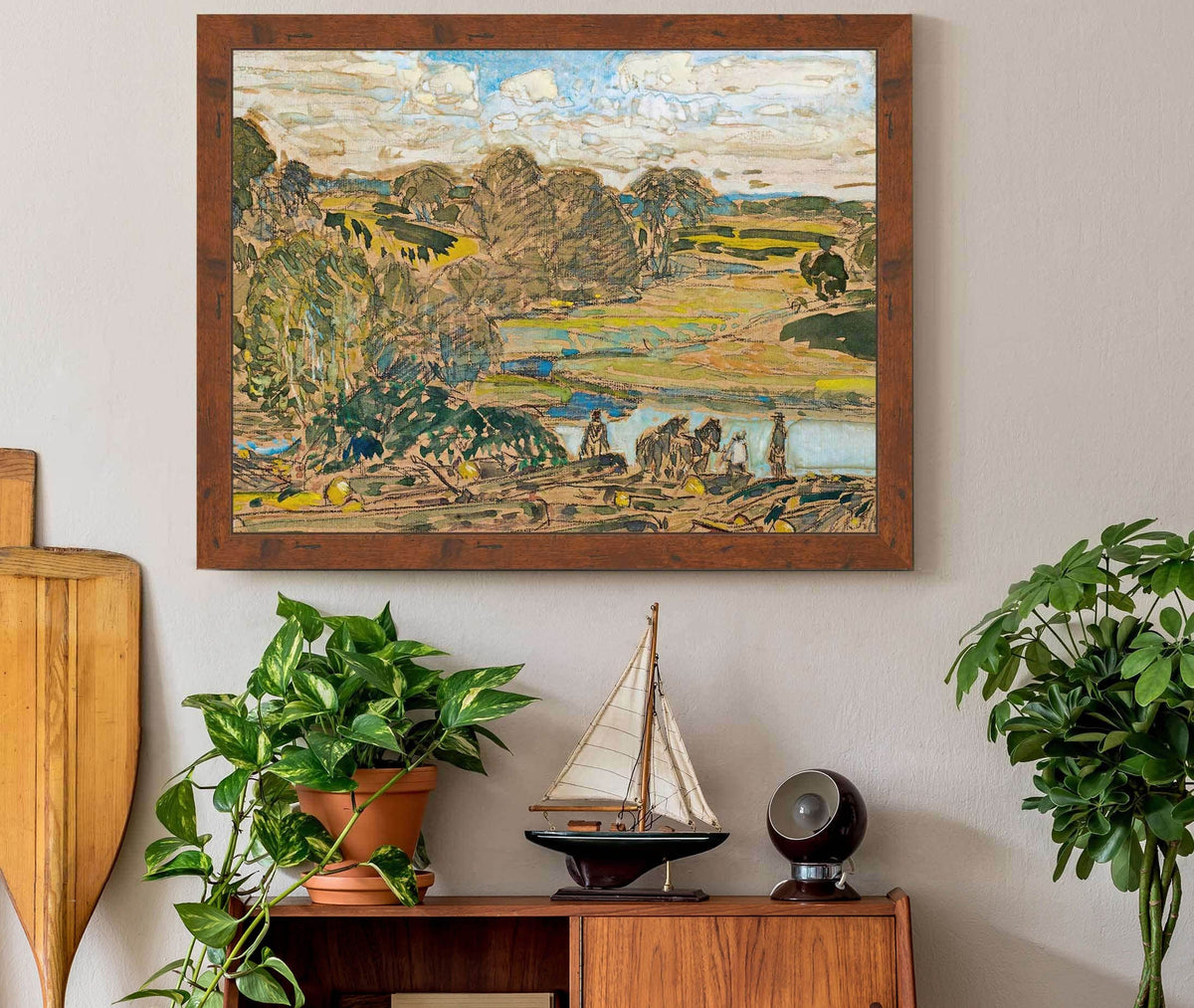 Extensive Landscape With River by Childe Hassam