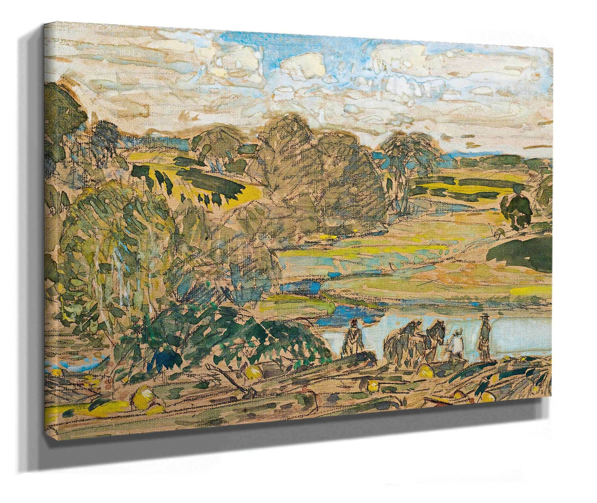 Extensive Landscape With River by Childe Hassam