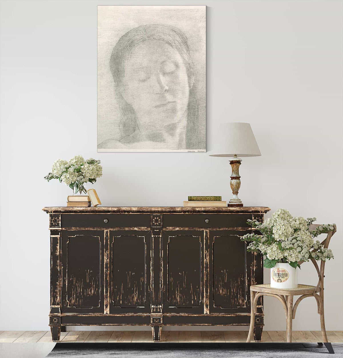 Eyes Closed by Odilon Redon